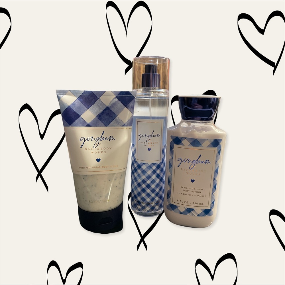 GINGHAM body care set 💙💙💙